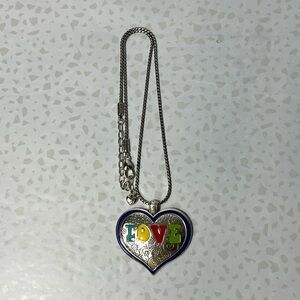 Brighton Summer of Love Heart Silver Tone Necklace